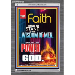 YOUR FAITH   Frame Bible Verse Online   (GWEXALT9126)   