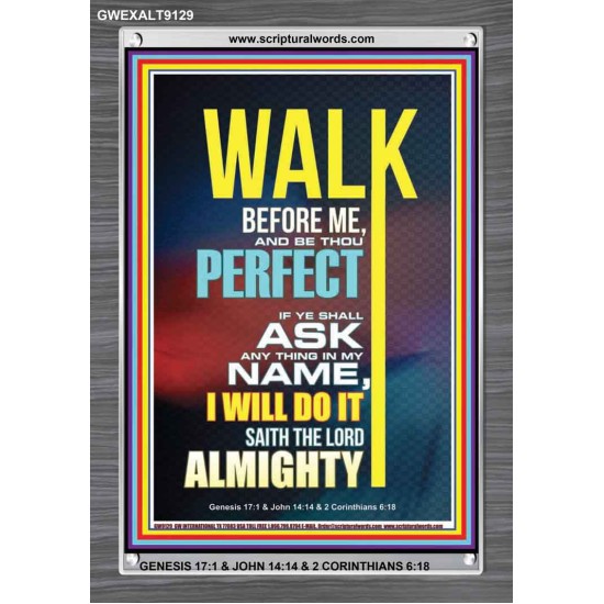 WALK BEFORE ME   Bible Verse Frames online   (GWEXALT9129)   