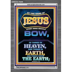AT THE NAME OF JESUS   Acrylic Glass Framed Bible Verse   (GWEXALT9208)   