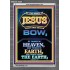AT THE NAME OF JESUS   Acrylic Glass Framed Bible Verse   (GWEXALT9208)   "25x33"