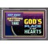 WHAT IS GOD'S PLACE IN YOUR HEART   Large Framed Scripture Wall Art   (GWEXALT9379)   "33x25"