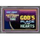 WHAT IS GOD'S PLACE IN YOUR HEART   Large Framed Scripture Wall Art   (GWEXALT9379)   