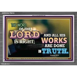 ALL HIS WORKS ARE DONE IN TRUTH   Scriptural Wall Art   (GWEXALT9412)   