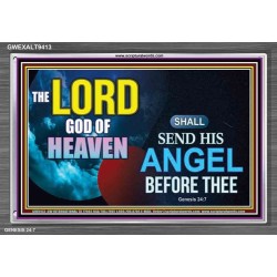 SEND HIS ANGEL BEFORE THEE   Framed Scripture Dcor   (GWEXALT9413)   