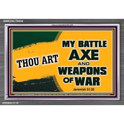 WEAPONS OF WAR   Christian Quotes Framed   (GWEXALT9434)   "33x25"