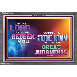 A STRETCHED OUT ARM   Bible Verse Acrylic Glass Frame   (GWEXALT9482)   