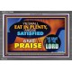 YE SHALL EAT IN PLENTY AND BE SATISFIED   Framed Religious Wall Art    (GWEXALT9486)   