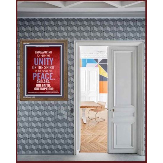 UNITY OF THE SPIRIT   Acrylic Glass Frame Scripture Art   (GWF3995)   