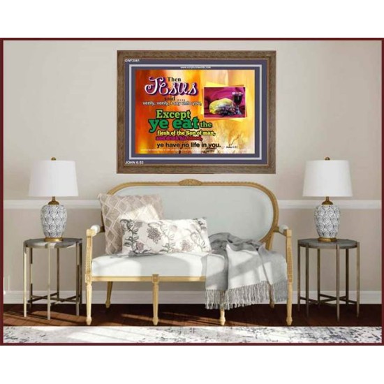 VERY VERY I SAY UNTO YOU   Framed Office Wall Decoration   (GWF2061)   