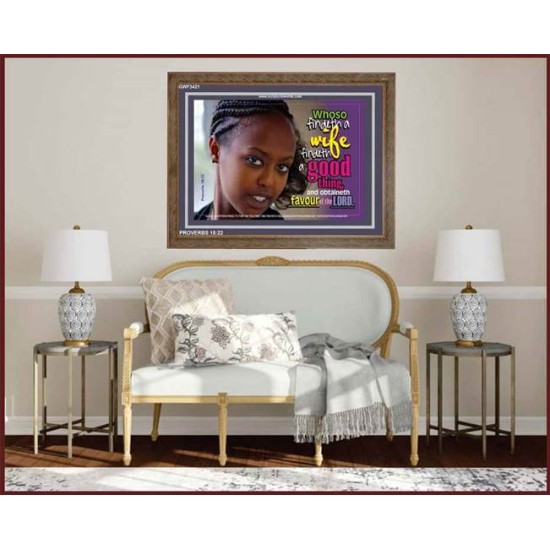 WHOSO FINDETH A WIFE   Frame Large Wall Art   (GWF3421)   