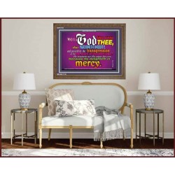 WHO IS LIKE UNTO THEE   Custom Frame Bible Verse   (GWF3702)   "45x33"