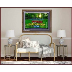 ALL SUFFICIENT GOD   Large Frame Scripture Wall Art   (GWF3774)   