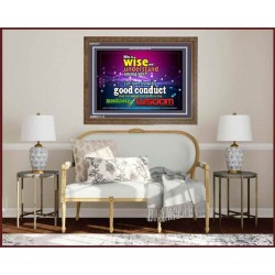 WISDOM   Scriptural Framed Signs   (GWF3817)   "45x33"