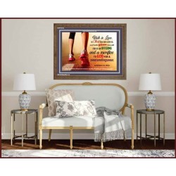 WALK IN LOVE   Christian Paintings Acrylic Glass Frame   (GWF4034)   "45x33"