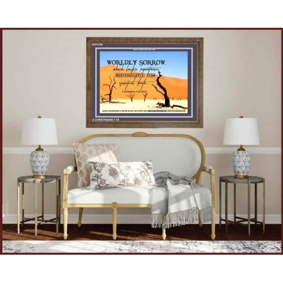 WORDLY SORROW   Custom Frame Scriptural ArtWork   (GWF4390)   