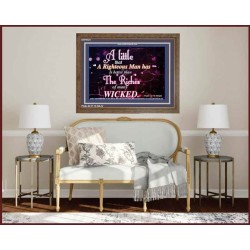 A RIGHTEOUS MAN   Framed Scripture Dcor   (GWF6521)   "45x33"