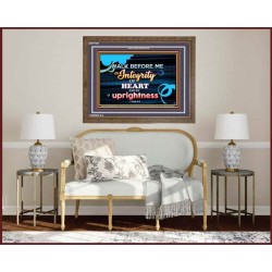 WALK IN INTEGRITY   Unique Bible Verse Frame   (GWF7559)   "45x33"