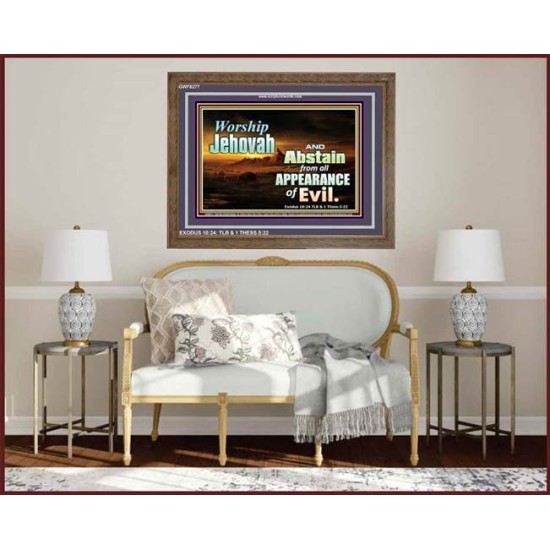 WORSHIP JEHOVAH   Large Frame Scripture Wall Art   (GWF8277)   