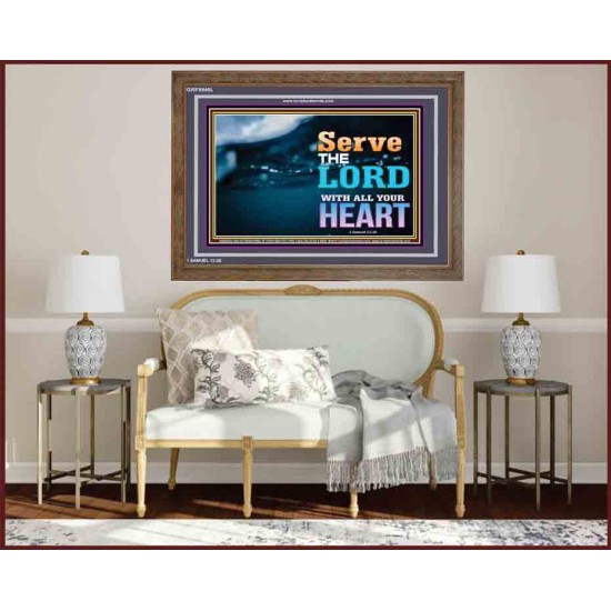 WITH ALL YOUR HEART   Framed Religious Wall Art    (GWF8846L)   