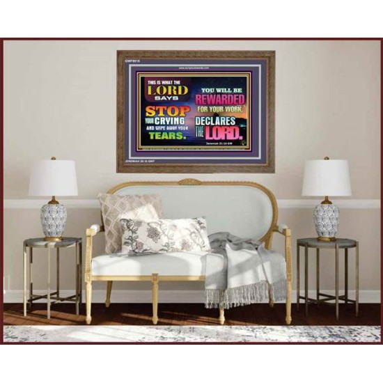 WIPE AWAY YOUR TEARS   Framed Sitting Room Wall Decoration   (GWF8918)   
