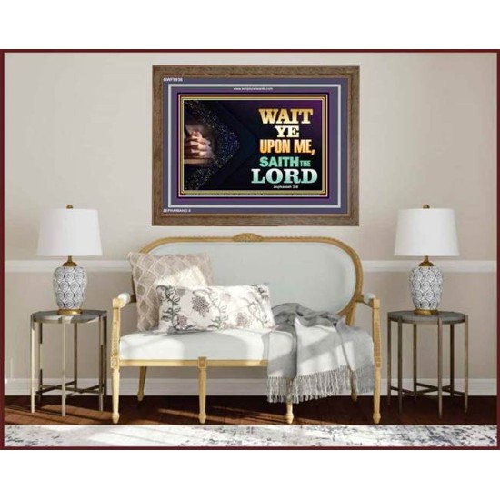 WAIT UPON THE LORD   Bible Scriptures on Forgiveness Acrylic Glass Frame   (GWF8936)   