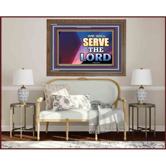 WE WILL SERVE THE LORD   Frame Bible Verse Art    (GWF9302)   