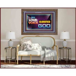 WITH A LOUD VOICE GLORIFIED GOD   Bible Verse Framed for Home   (GWF9372)   