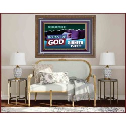 WHOSOEVER IS BORN OF GOD SINNETH NOT   Printable Bible Verses to Frame   (GWF9375)   "45x33"