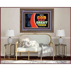 WITH GOD WE WILL DO GREAT THINGS   Large Framed Scriptural Wall Art   (GWF9381)   