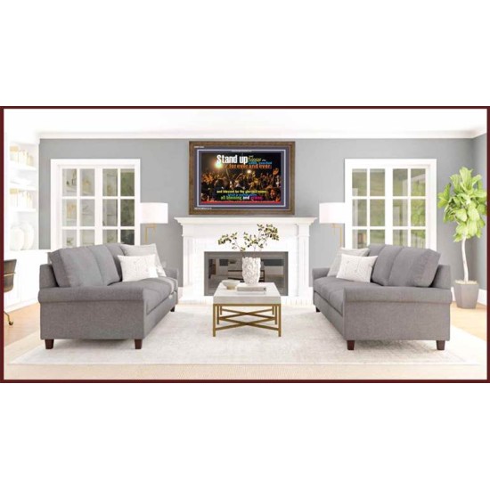 ALL BLESSING AND PRAISE   Frame Scriptural Wall Art   (GWF3555)   