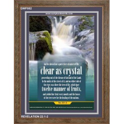 WATER OF LIFE   Christian Quotes Framed   (GWF082)   "33x45"