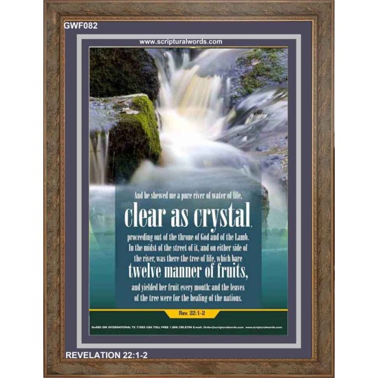 WATER OF LIFE   Christian Quotes Framed   (GWF082)   