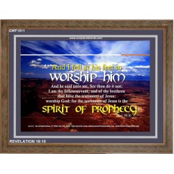 WORSHIP HIM   Custom Framed Bible Verse   (GWF1511)   "45x33"