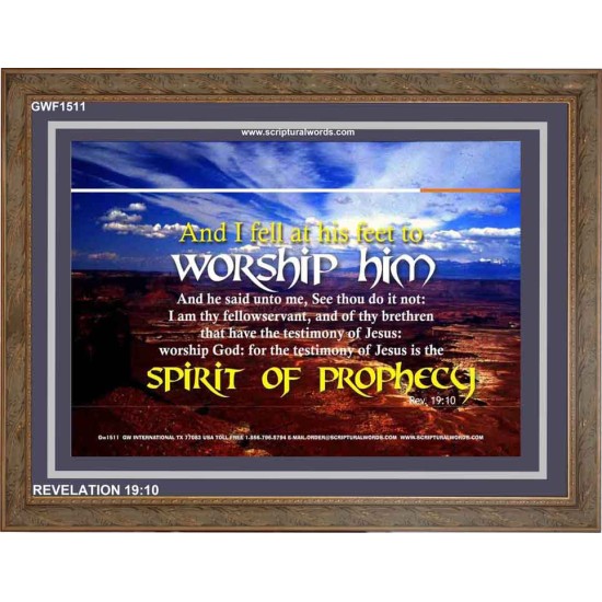 WORSHIP HIM   Custom Framed Bible Verse   (GWF1511)   