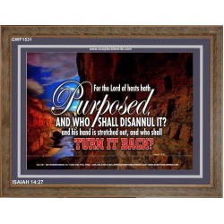 WHO SHALL DISANNUL IT   Large Frame Scriptural Wall Art   (GWF1531)   "45x33"