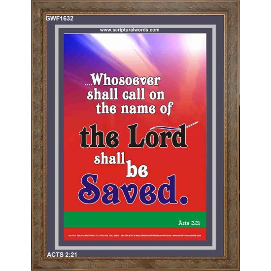 WHOSOEVER SHALL CALL   Inspiration Wall Art Frame   (GWF1632)   