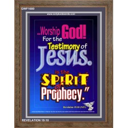 WORSHIP GOD   Bible Verse Framed for Home Online   (GWF1680)   
