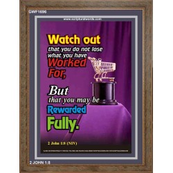 WATCH OUT   Framed Scriptural Dcor   (GWF1696)   "33x45"