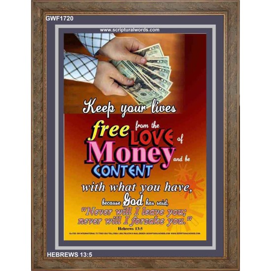 BE CONTENT   Frame Bible Verse   (GWF1720)   