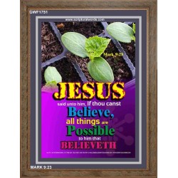 ALL THINGS ARE POSSIBLE   Modern Christian Wall Dcor Frame   (GWF1751)   