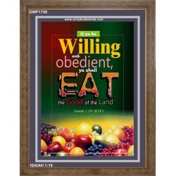 WILLING AND OBEDIENT   Christian Paintings Frame   (GWF1758)   