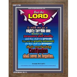 A MIGHTY TERRIBLE ONE   Bible Verse Acrylic Glass Frame   (GWF1780)   "33x45"