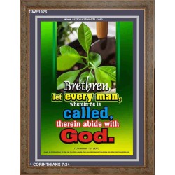 ABIDE WITH GOD   Large Frame Scripture Wall Art   (GWF1926)   