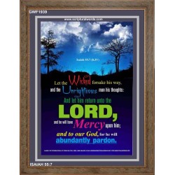 ABUNDANTLY PARDON   Bible Verse Frame for Home Online   (GWF1939)   