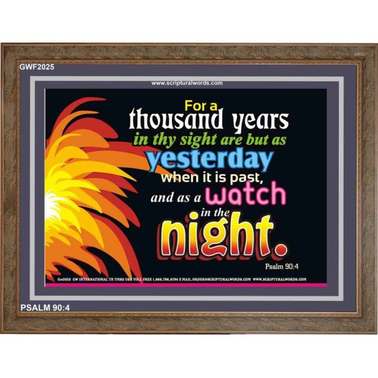 A THOUSAND YEARS   Scriptural Portrait Acrylic Glass Frame   (GWF2025)   