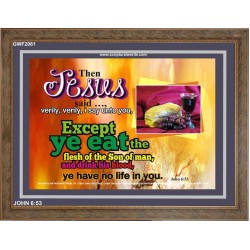 VERY VERY I SAY UNTO YOU   Framed Office Wall Decoration   (GWF2061)   "45x33"