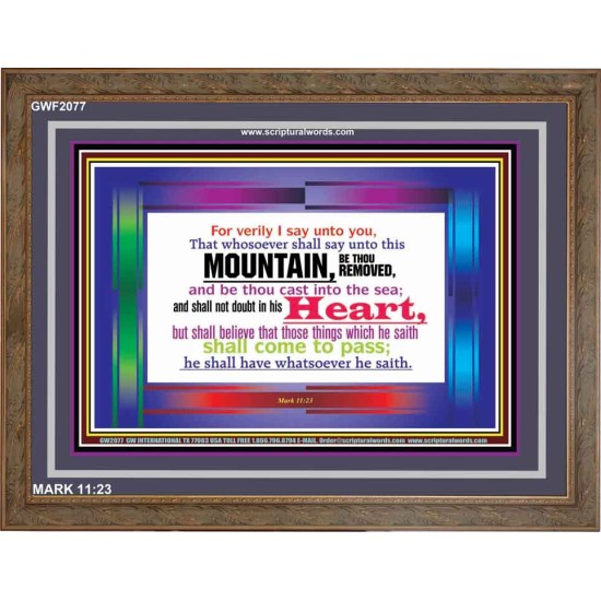 VERILY I SAY   Christian Frame Wall Art   (GWF2077)   