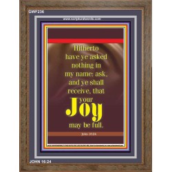 YOUR JOY SHALL BE FULL   Wall Art Poster   (GWF236)   "33x45"