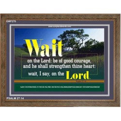 WAIT ON THE LORD   Contemporary Wall Decor   (GWF270)   "45x33"