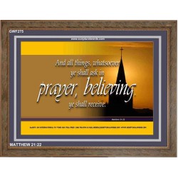 ASK IN PRAYER   Kitchen Wall Art   (GWF275)   
